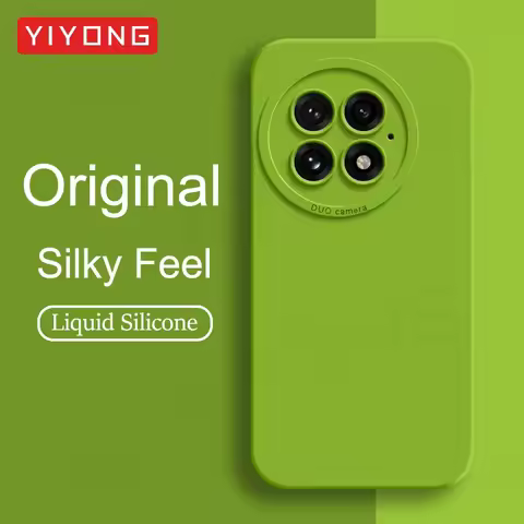 For OnePlus13 Case YIYONG Silky Feel Liquid Silicone Soft Cover For OnePlus 13 13R 13T One Plus 12 1