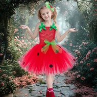 Fruit Strawberry Gauze Pettiskirt Holiday Party Stage Performance Costume Children's Day Dance Costu