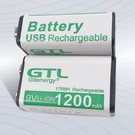 USB9 USB9V Rechargeable Lithium Battery Toy Appliances Metal 1000-2200mah Square Ni-MH Polymer Lithi