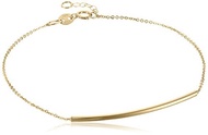 14k Italian Gold Sliding Curved Bar Adjustable Link Bracelet