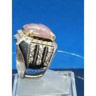 CINCIN DELIMA MOGOK BURMA CINDAI DARAH TITIK PERAK 980 HANDMADE