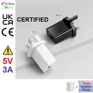 5V3A USB Charger USB Power Supply Adapter * UKCA CE CERTIFIED *