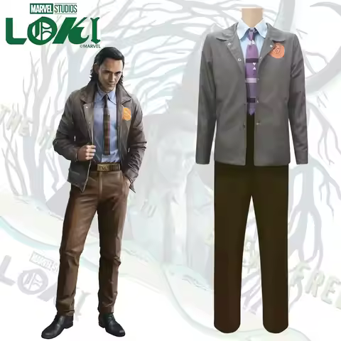 Costume Full 5PCS Sets Coat Jacket Loki 2021 Tva The Variant Cosplay Tom Hiddleston Prison Stage Per