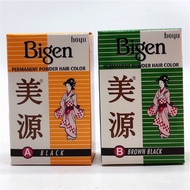 BIGEN PERMANENT POWDER HAIR COLOR black & brown black