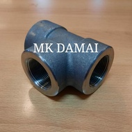 Pneu Iron Tee Class 3000 Npt 1/2" Tee 3000 Carbon Steel
