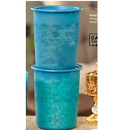 Ready Stock -  Tupperware One Touch BLUE mosaic  1.25L  -2pcs/set