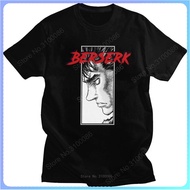 [S-5XL] Anime Printed Cotton T-Shirt Guts Berserk Short d Egg of the King Black Swords IOU126WQE9260