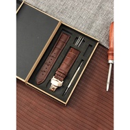 Watch Band Men's Women's Bamboo Pattern Leather Watch Strap Butterfly Buckle Accessories for Tissot 