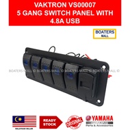 VAKTRON VS00007 5 GANG SWITCH PANEL WITH 4.8A USB