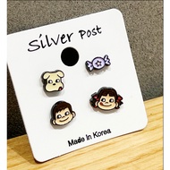 Peko-Chan Character set of 4 earrings, Japan Surprise Peko Chan drop earrings, Kawaii Milky Pekochan