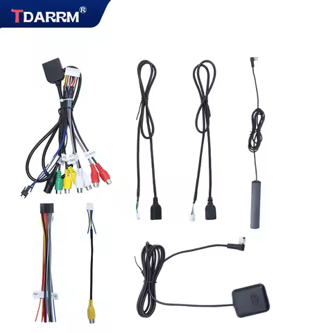 Car Head Unit Stereo Wire Harness Kit Compatible For XY AUTO Android Solution Interface RCA USB GPS 