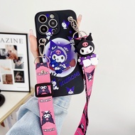 Samsung Galaxy M30 A40S A6 2018 A6S A6 Plus J8 2018 A8 M20 M10 M14 M54 F54 2018 A8S A8 Plus 2018 Cute Cartoon Kulomi Phone Case with Doll and Long Lanyard