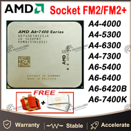 AMD A4 4000 5300 6300 7300 Desktop CPU Processor A6 7400K 5400 6400 6420B 7400K 7480 Dual-Core Socke