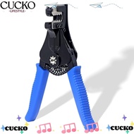 CUCKO Wire Stripper, High Carbon Steel Blue Crimping Tool, Easy to Use Automatic Wiring Tools Cable