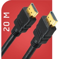 HDMI สาย HDMI สายยางต่อภาพเสียงทีวี ยาว 20M เมตร v1.4 (Black)