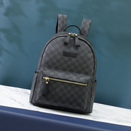 ARCTIC HUNTER กระเป๋าเป้สะพายหลังย้อนยุคแนวแฟชั่นกระเป๋าสะพายลายตารางผู้ชายหนัง Pu