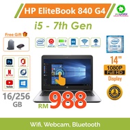 HP EliteBook 840 G4 Core i5 7th Gen 14" Touch Screen 16GB RAM 256GB SSD Win 10 Pro Laptop