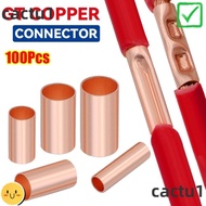 CACTU 100Pcs GT Copper Terminal Connecting Tube, Brass Cable Connector Kit Wire Terminal Crimp, Bolt