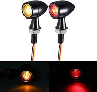 2 x LED Motorcycle Indicators, E Approved, 2-in-1 Mini Super Bright Indicator, LED Running Light, Am