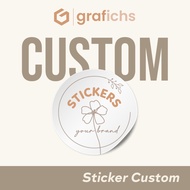 [54 pcs] Stiker Bulat Custom Size Label Olshop by Grafichs