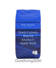 (Free shipping) Waitrose Traditional White Basmati Aged Rice 1 kg เวทโทรส ข้าวบาสมาติ 1 กก