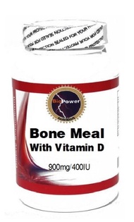 [USA]_Bone Meal With Vitamin D 900mg/400IU 100 Capsules # BioPower Nutrition