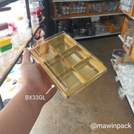 มาวินเซ็น ขายปลีกถูก กล่องเบเกอรี่ฐานทองกล่องเปี๊ยะ กล่องขนมเค้ก 4ช่อง8 ช่อง6 ช่อง 10ช่อง ฐานทอง พร้อมฝา (ห่อ 25 ชุด) กล่องทองมากที่สุด
