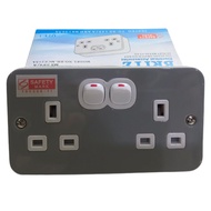 BRITZ 13A Switch Socket Outlet Meatal-Clad (1 gang/2 gang)