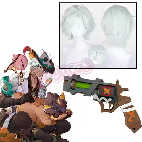 28CM Genshin Impact Ifa Cosplay Prop Hand Gun Weapon Wig For Women Men Halloween Carnival Role Play 