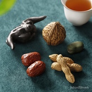 Purplue Sand Tea Pet Decoration Supportable Simulation Peanut Red Jujube Walnut Zen Personality Tea Tray Play Tea Room D