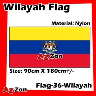 Wilayah Flag / Bendera / Negeri Bendera / State Flag / Jalur Gemilang / Kuala Lumpur  / Labuan / Put