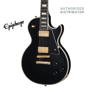 (Epiphone Inspired by Gibson Custom) Epiphone Les Paul Custom Electric Guitar - Ebony / Alpine White