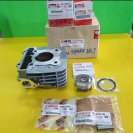 เสื้อสูบ spark115ifinn แท้โรงงาน1fc (ชุดตึงโซ่รูเหลี่ยม)+ลูกสูบแหวนแท้ spark115ifinn yamaha (1pb) st