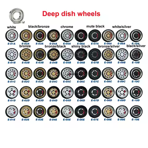 1/64 COOLCARIFUN(E Series) 10.5mm Metal Deep Dish Wheels With Bearings Rubber Tires Hotwheels Tomica