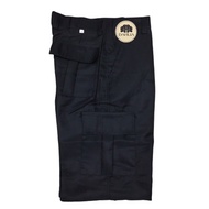 MULTI POCKET BLACK SLACK PANT SECURITY GUARD PANT WORKING PANT SELUAR KERJA HITAM LICIN