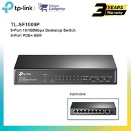 TP-Link TL-SF1009P 9 Port Desktop Network Ethernet LAN 8-Port POE+ PoE Switch Durable Metal Business Grade