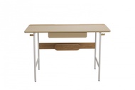 Modernform โต๊ะทำงาน WHOMO 120X60X75 ท็อปMDFทำสีเบจ/ขาเหล็กขาว