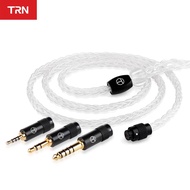 TRN T3 PRO 8 Core Silver Cable Upgrade Earphone Cable 3.5/2.5/4.4Mm MMCX/2Pin Connector For TRN V90 VX BAX BA15 ZSX ZAS