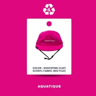 AQUATIQUE - CAP - ECONYL SHOCKPINK - หมวกดำน้ำ หมวกเล่นน้ำ หมวกเซิร์ฟ เดินป่า แคมป์ปิ้ง กันแดด กันยู