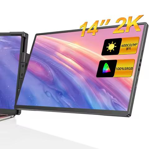 Ustaion Z Laptop Screen Extender 14" Portable Triple Monitor With QHD 2K IPS Display For Mac Windows