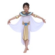 Egyptian pharaoh white Priest Halloween COS Arabian Children Egyptian Pharaoh Samurai Priest Prince Cleopatra For Kids Boys and girls