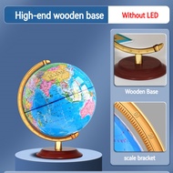 [Warrior2] 20/25/32CM LED Light World Earth Globe Wooden Base Geography Educational Toy Luminous Tea