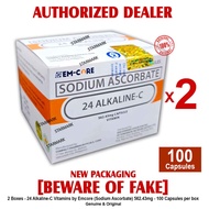 24 Alkaline C Vitamin by Emcore 24 Alkaline C Vitamin 100 Capsules per box AUTHENTIC Starmark Enterprises - 2 Boxes