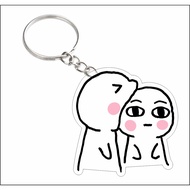 line cuby romantic love  cure 2d keychain romance couple