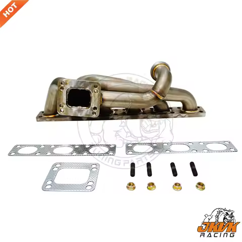 JKVK RACING T3/T4 3.0mm thick 42mm OD Top Mount Turbo Manifold For BM W M50 M52 M54 S50 S52 E30 E34