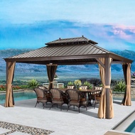 ☎☇Outdoor Gazebo Courtyard Villa Simple Garden Terrace Canopy New Chinese Style Outdoor Awning Alumi