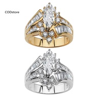 Women Marquise Cut Cubic Zirconia Engagement Anniversary Finger Ring Jewelry