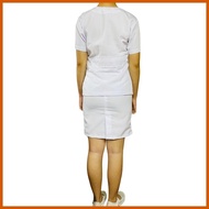 ✆ ▗ ☋ FEMALE Fatima (blouse only) OLFU nursing uniform chinese collar with OLFU Logo patch KLOPMAN