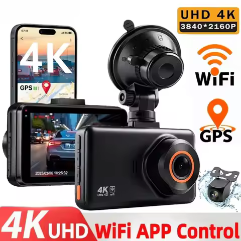 4K Ultra HD 3840*2160P Dash Cam Car Video Recorder Mini 3 Inch IPS Dash Cam Camera Dual Lens Car DVR