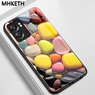 Case For OPPO A57 5G A77 5G A56s 5G Colorful Stone Pattern Glass Phone